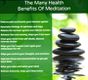 Meditation benefits: Happiness, Calm, Immune System booster, Relieves Insomnia, Relaxes Nervous System plus more...