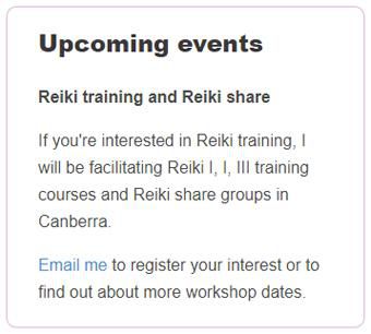 Reiki courses